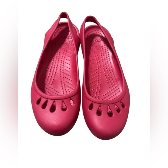 Crocs Kadee Ballet Flat Slip Ons Pink Size 8 Breathable Comfortable Round Toe - Picture 1 of 7